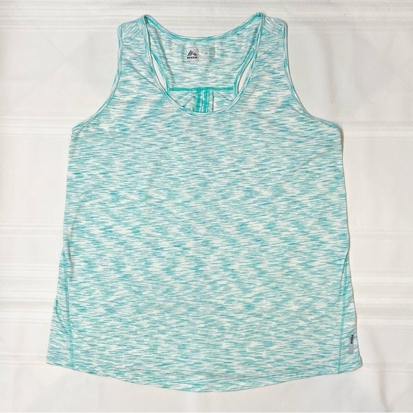RBX‎ Racerback Tank Performance Activewear Workout Sz 1X EUC Green & White - Picture 1 of 12